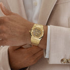 Audemars Piguet Royal Oak 16204BA.OO.1240BA.01 Jumbo Extra-Thin Yellow Gold Openworked