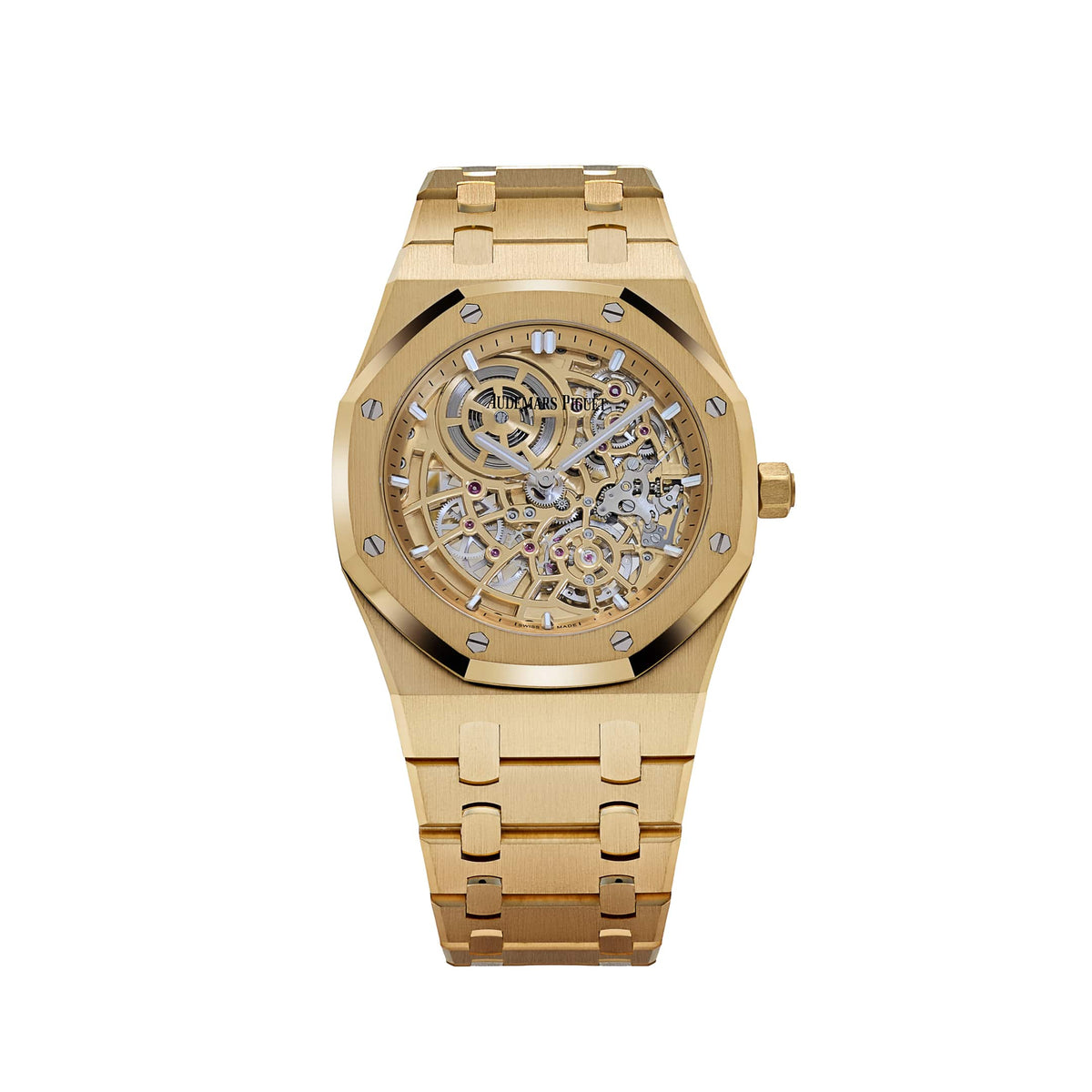 Audemars Piguet Royal Oak 16204BA.OO.1240BA.01 Jumbo Extra-Thin Yellow Gold Openworked