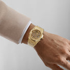 Audemars Piguet Royal Oak 16204BA.OO.1240BA.01 Jumbo Extra-Thin Yellow Gold Openworked