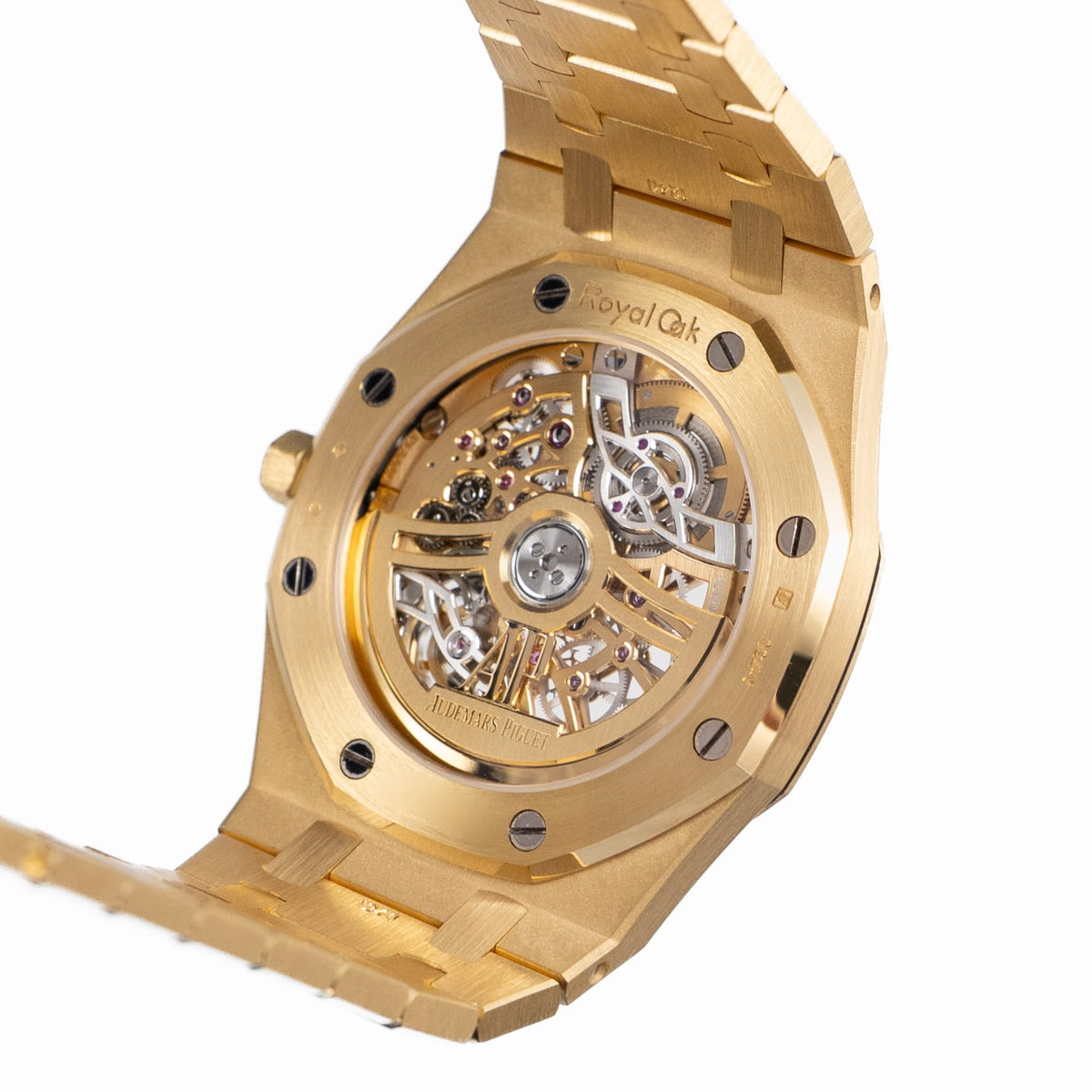 Audemars Piguet Royal Oak 16204BA.OO.1240BA.01 Jumbo Extra-Thin Yellow Gold Openworked