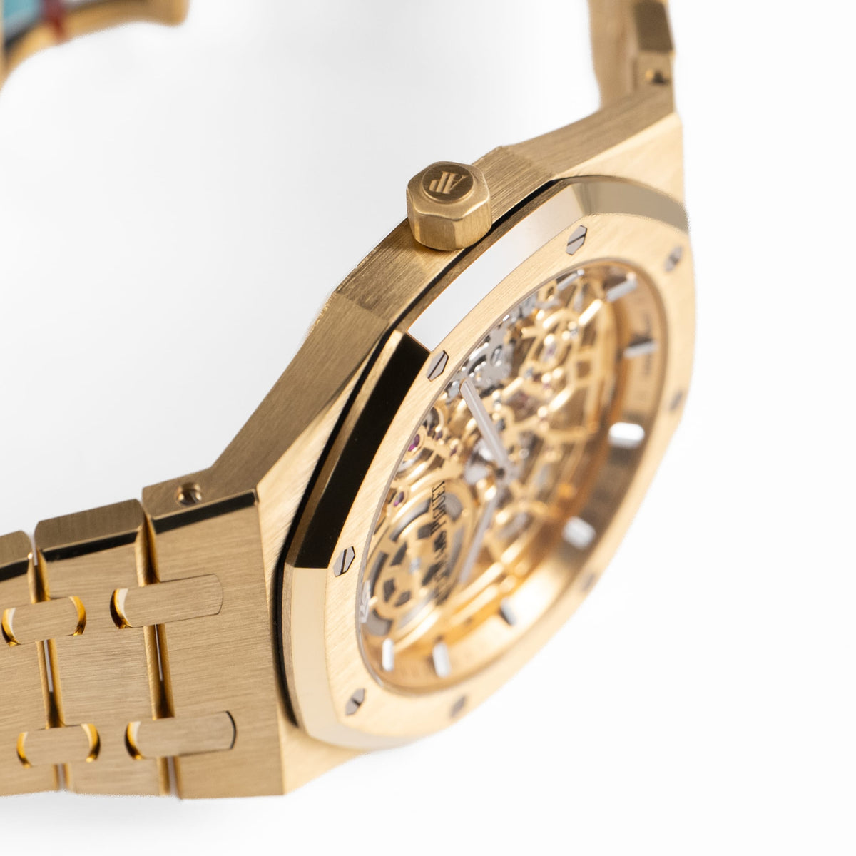 Audemars Piguet Royal Oak 16204BA.OO.1240BA.01 Jumbo Extra-Thin Yellow Gold Openworked