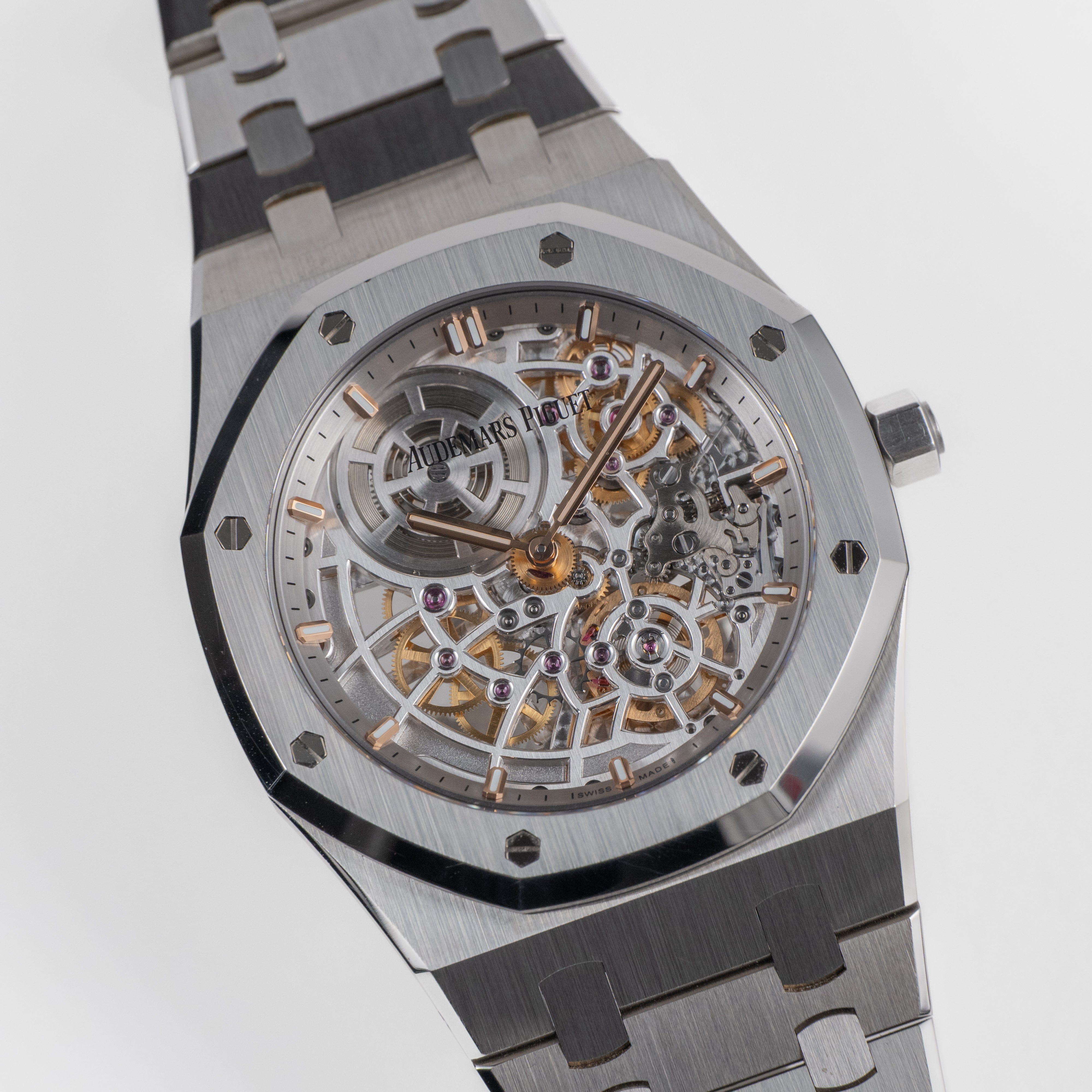 Audemars Piguet Royal Oak 16204ST.OO.1240ST.01 'Jumbo Extra-Thin' 50th Anniversary Stainless Steel Openworked