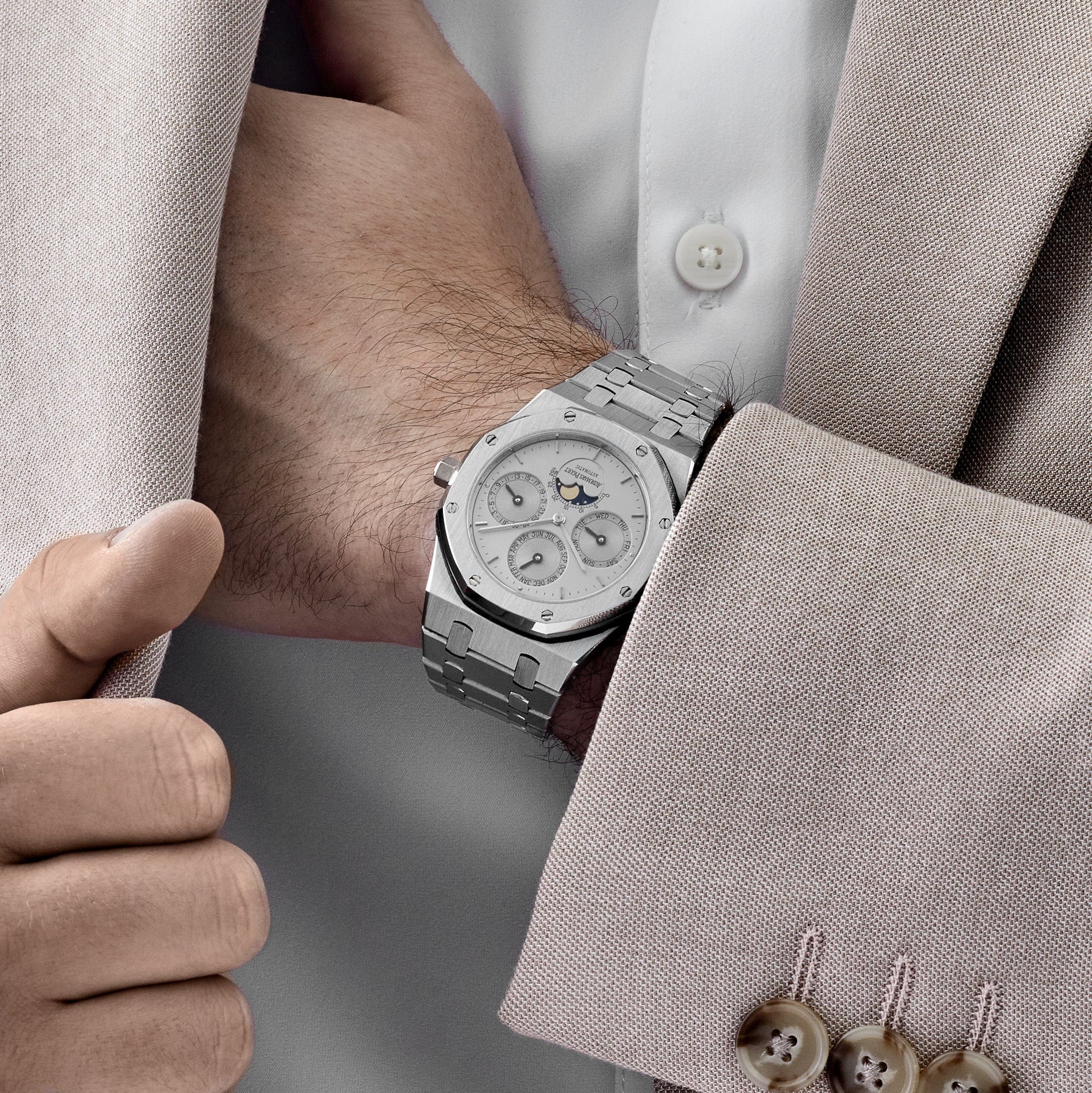 Audemars Piguet Royal Oak 25654ST.OO.0944ST.01 Perpetual Calendar Stainless Steel Silver Dial