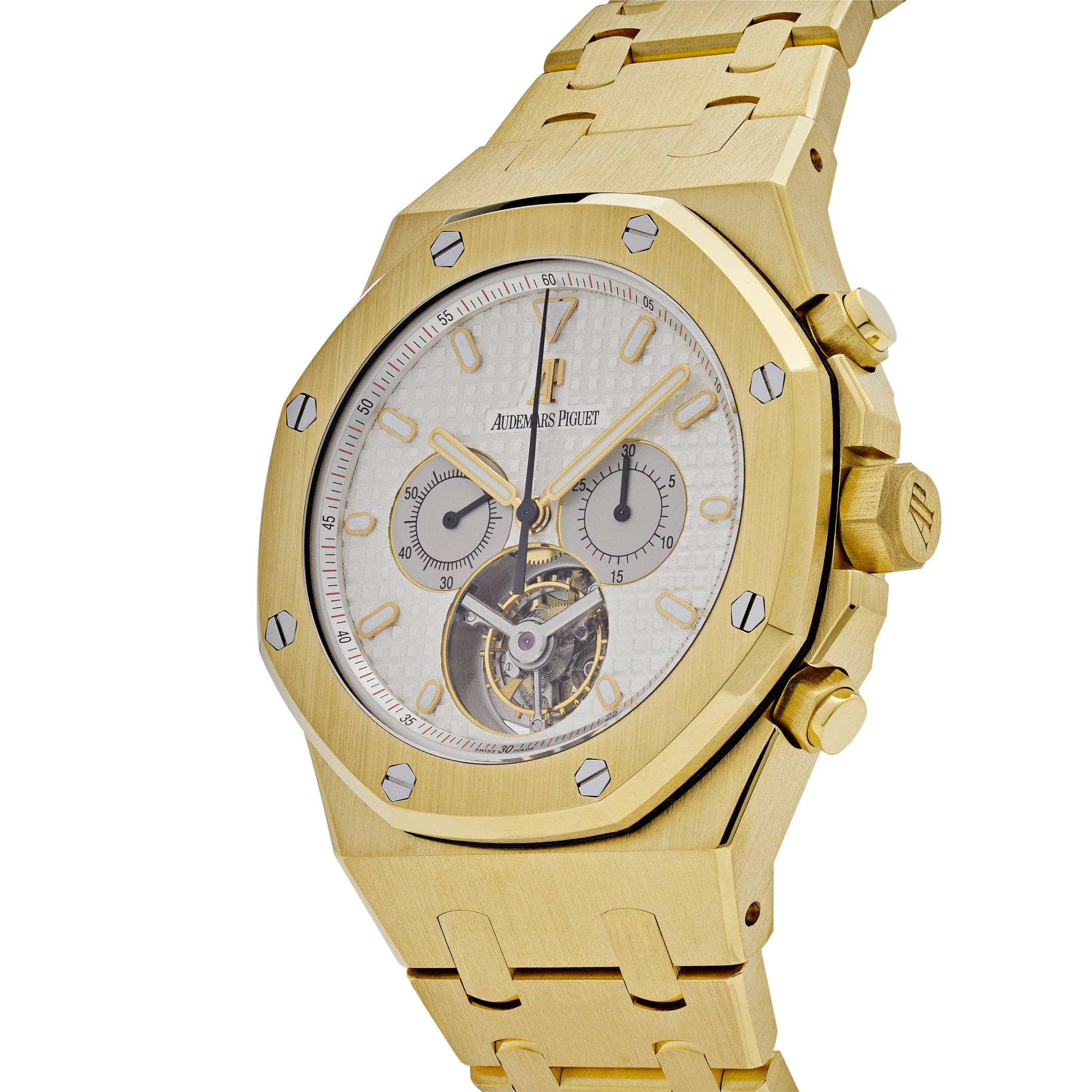 Audemars Piguet Royal Oak Chronograph Tourbillon Yellow Gold 25977BA.OO.1205BA.01 Wrist Aficionado