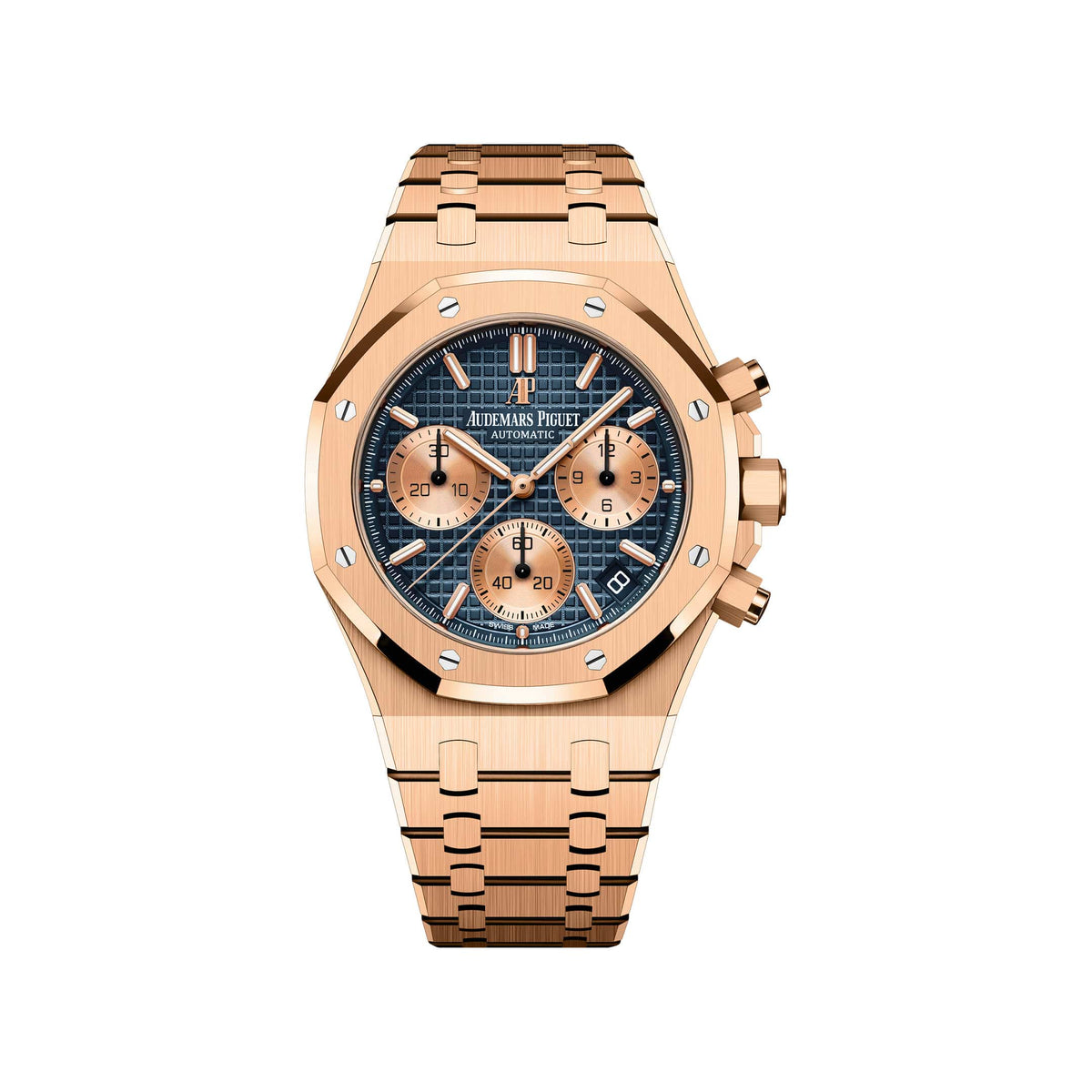 Audemars Piguet Royal Oak 26239OR.OO.1220OR.01 Flyback Chronograph Rose Gold Blue Dial