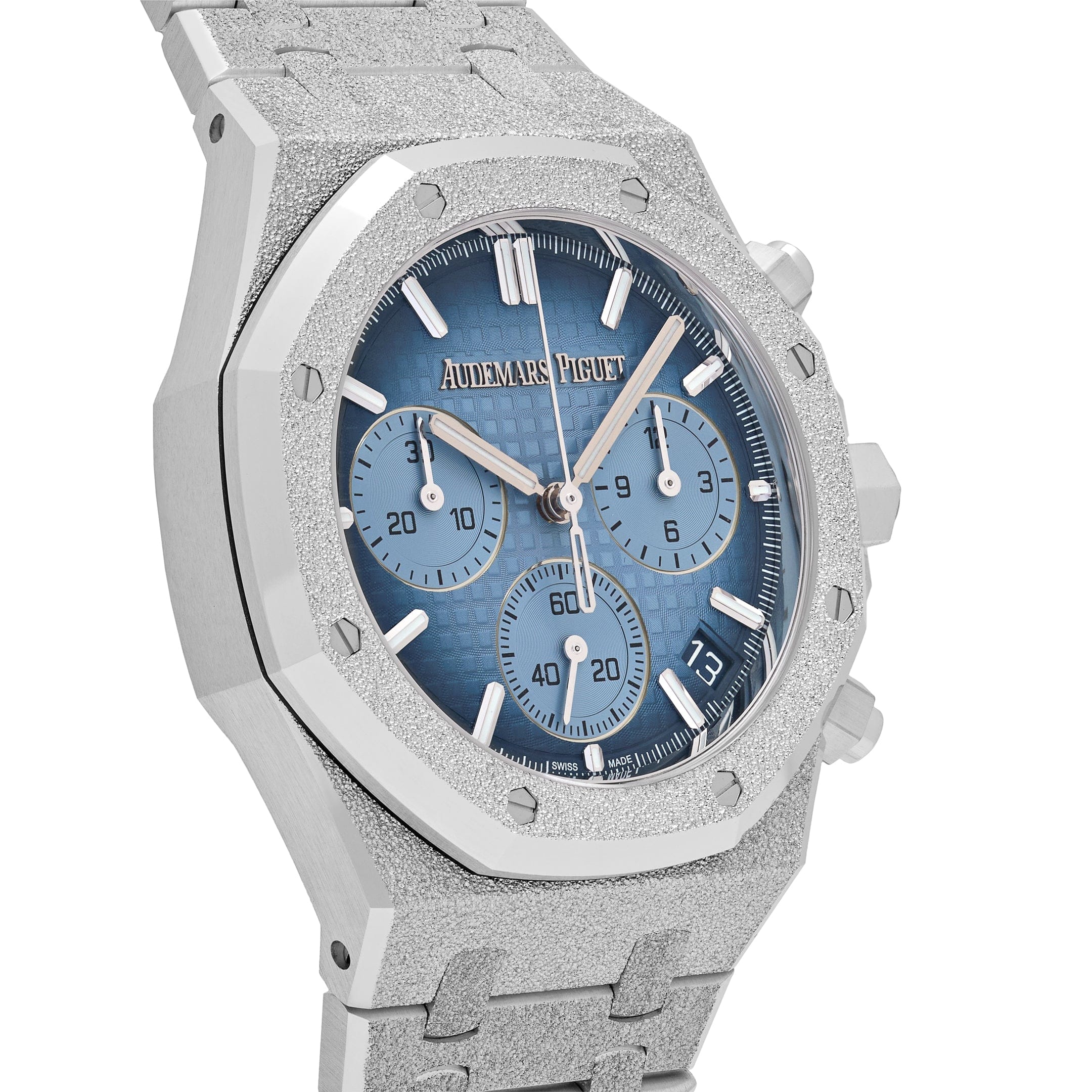 Audemars Piguet Royal Oak 26240BC.GG.1324BC.02 Chronograph Frosted White Gold Light Blue Dial (2024)