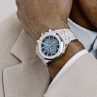 Audemars Piguet Royal Oak 26240BC.GG.1324BC.02 Chronograph Frosted White Gold Light Blue Dial