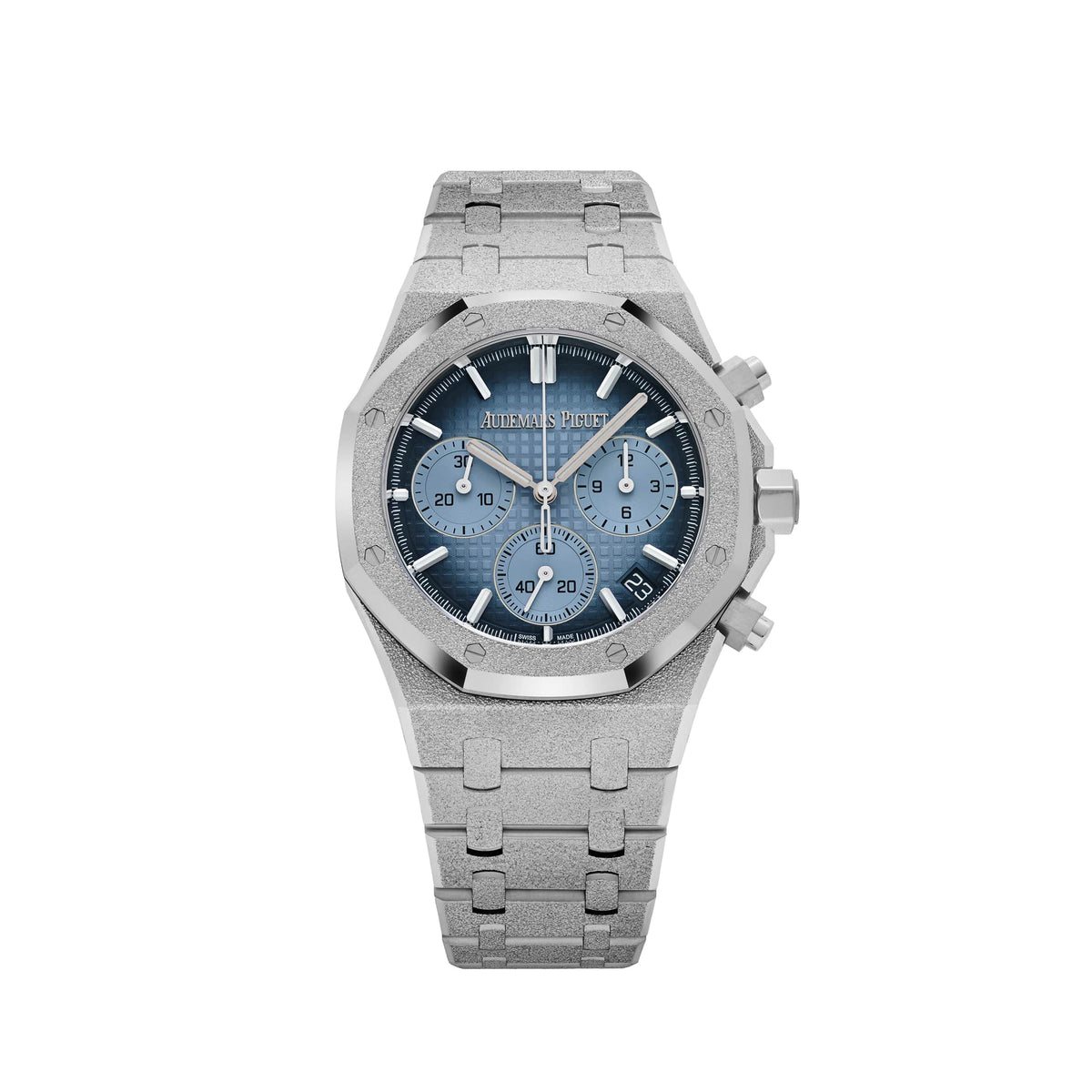 Audemars Piguet Royal Oak 26240BC.GG.1324BC.02 Chronograph Frosted White Gold Light Blue Dial