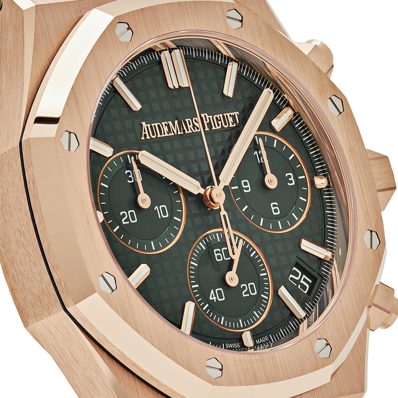 Audemars Piguet Royal Oak 26240OR.OO.1320OR.04 Selfwinding Chronograph '50th Anniversary' Rose Gold Khaki Green Dial