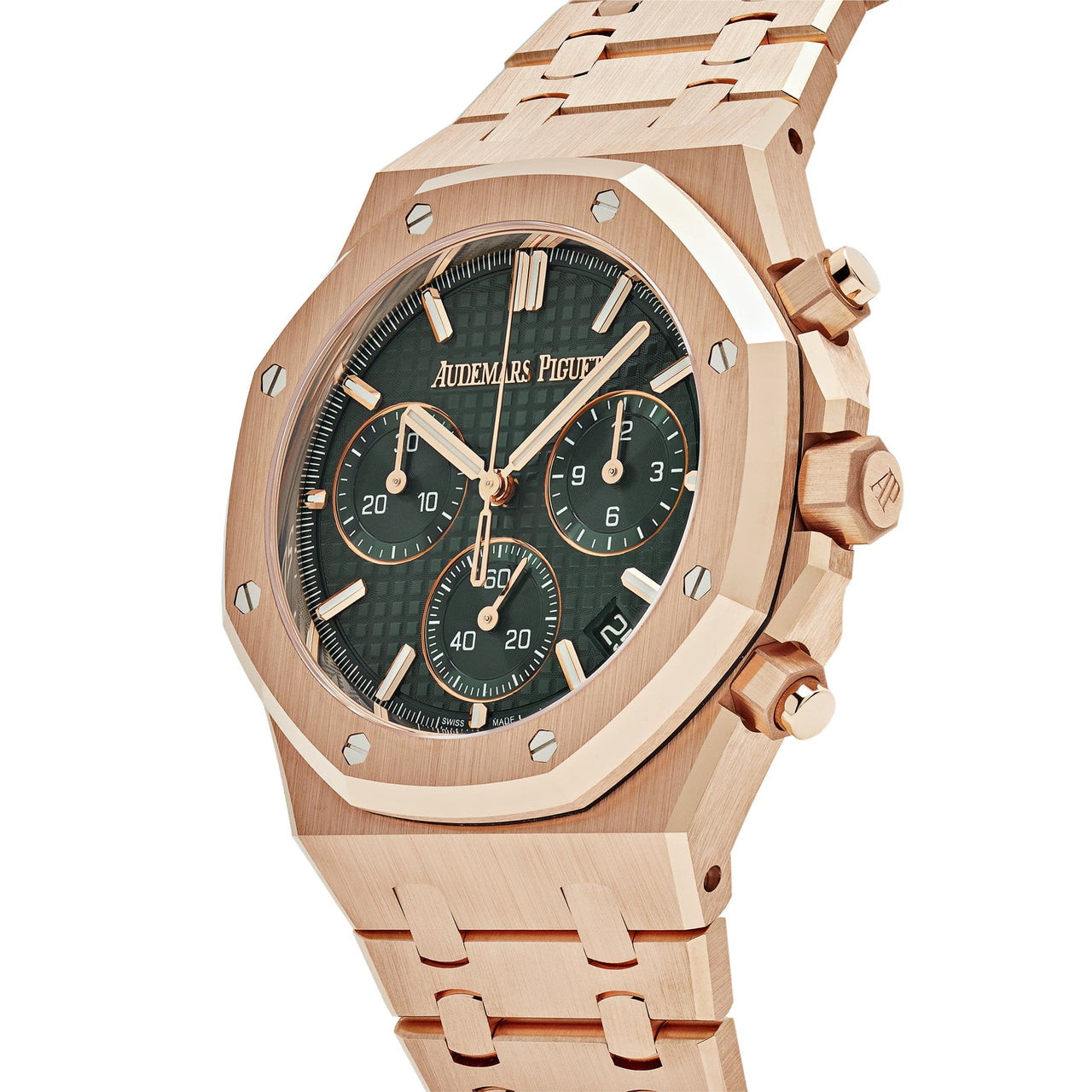 Audemars Piguet Royal Oak 26240OR.OO.1320OR.04 Selfwinding Chronograph '50th Anniversary' Rose Gold Khaki Green Dial