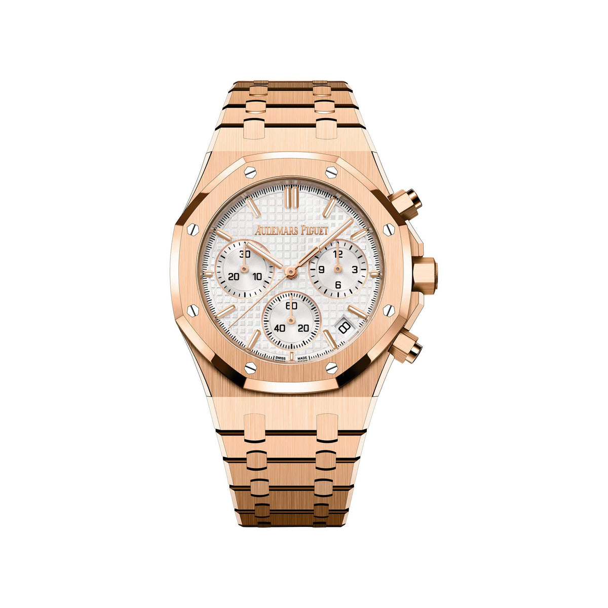 Audemars Piguet Royal Oak 26240OR.OO.1320OR.07 Flyback Chronograph Rose Gold Silver Dial
