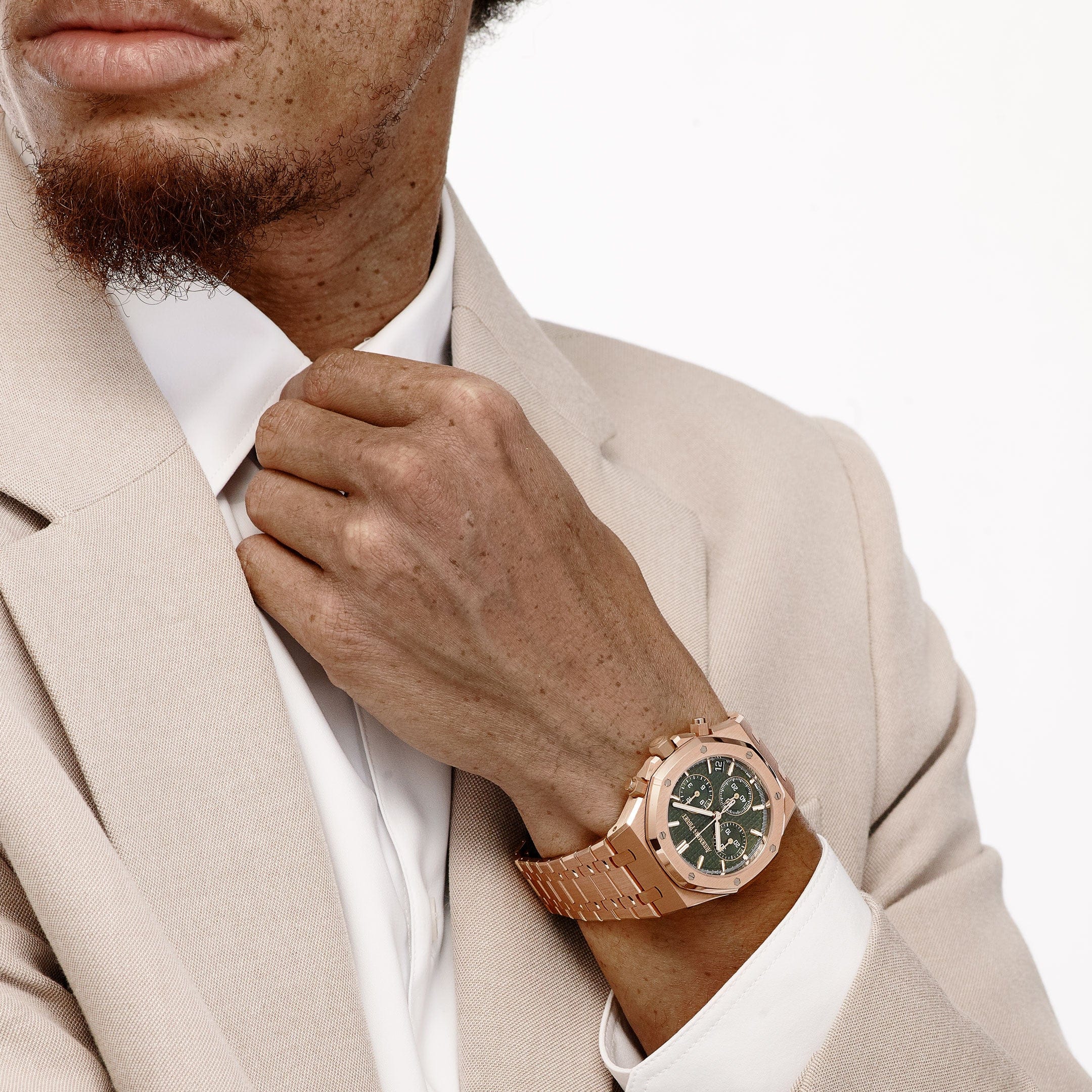 Audemars Piguet Royal Oak 26240OR.OO.1320OR.08 Selfwinding Chronograph Rose Gold Khaki Green Dial