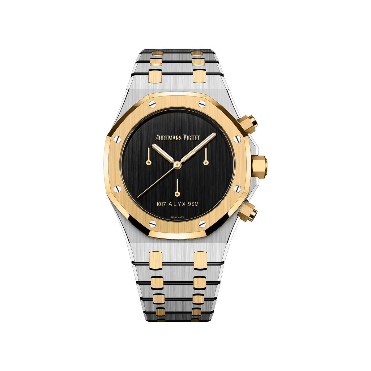 Audemars Piguet Royal Oak 26240SA.OO.1320SA.01 Flyback Chronograph Yellow Gold Stainless Steel Black Dial