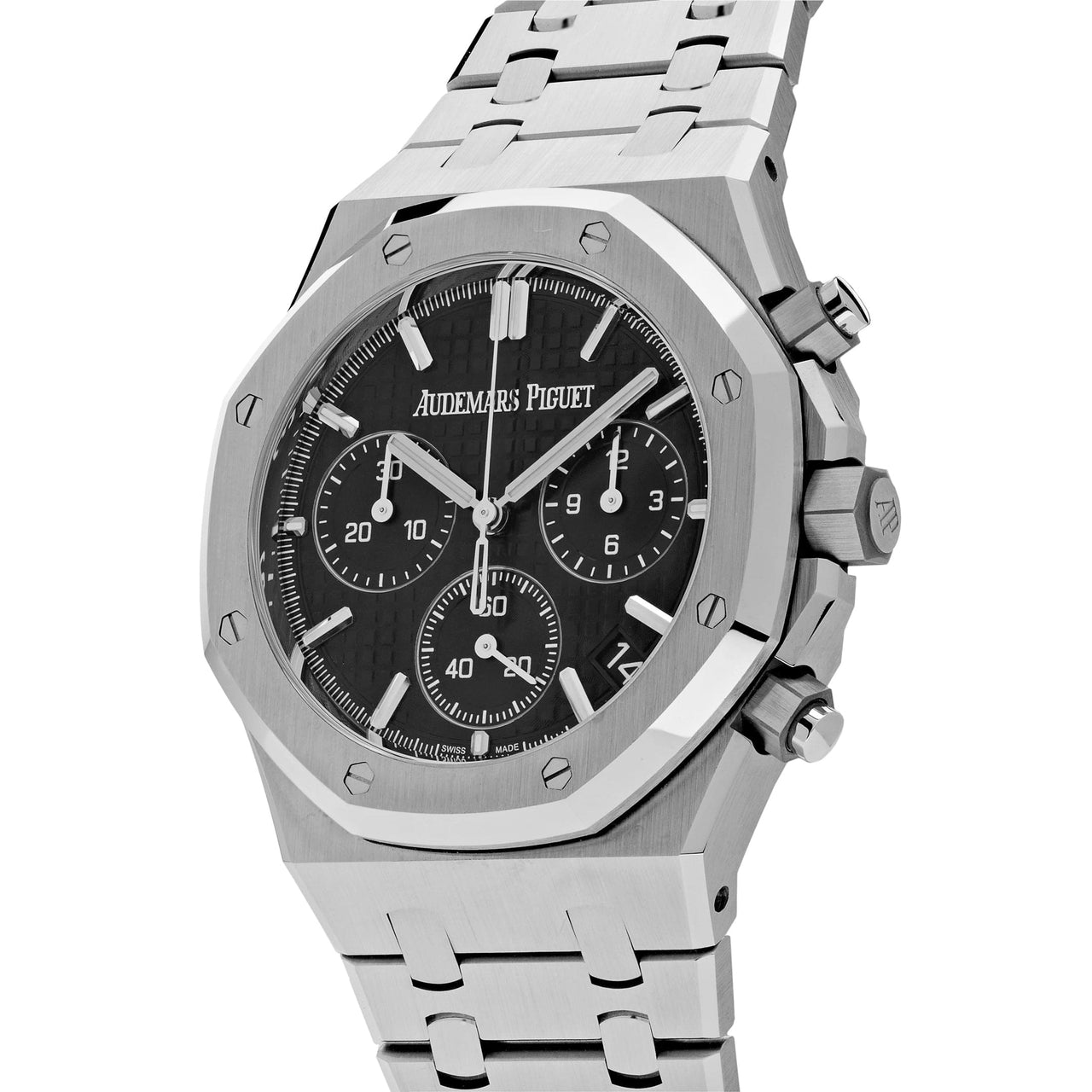 Ap royal oak chronograph black online dial