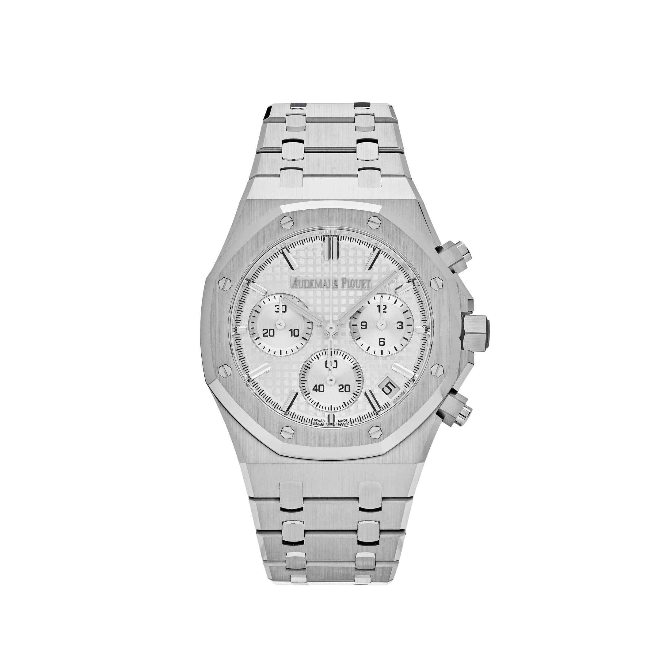 Luxury Watch Audemars Piguet Royal Oak Chronograph Steel White Dial 41mm 26240ST.OO.1320ST.07 Wrist Aficionado