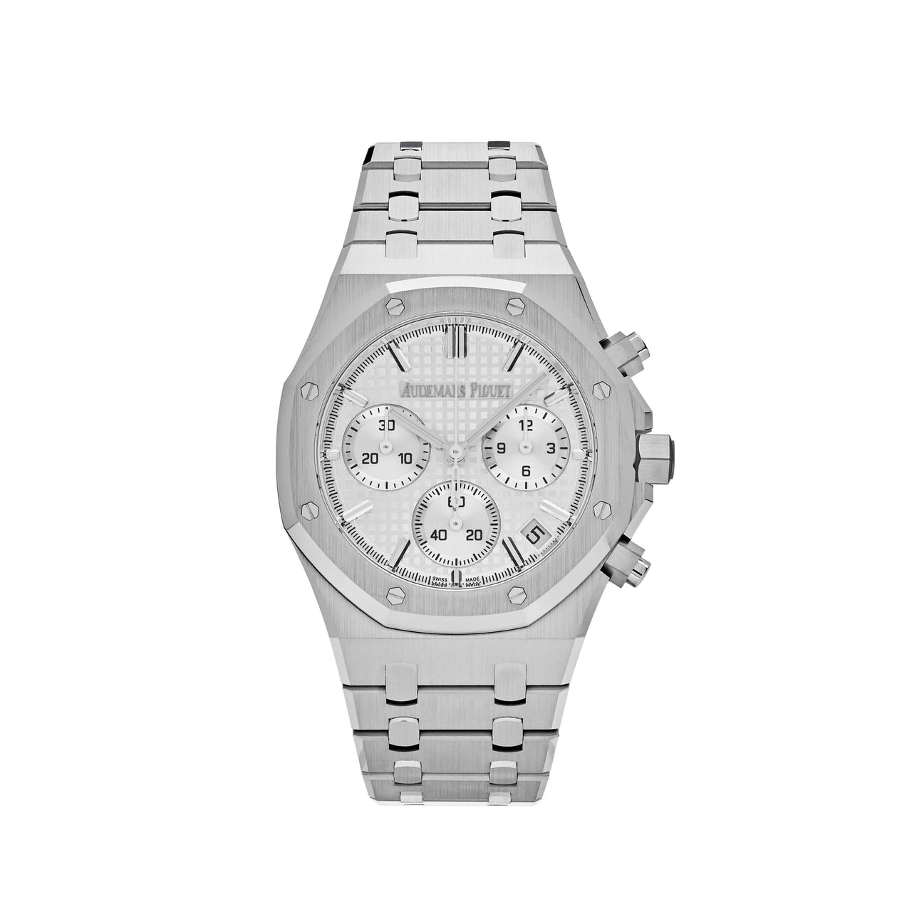 Luxury Watch Audemars Piguet Royal Oak Chronograph Steel White Dial 