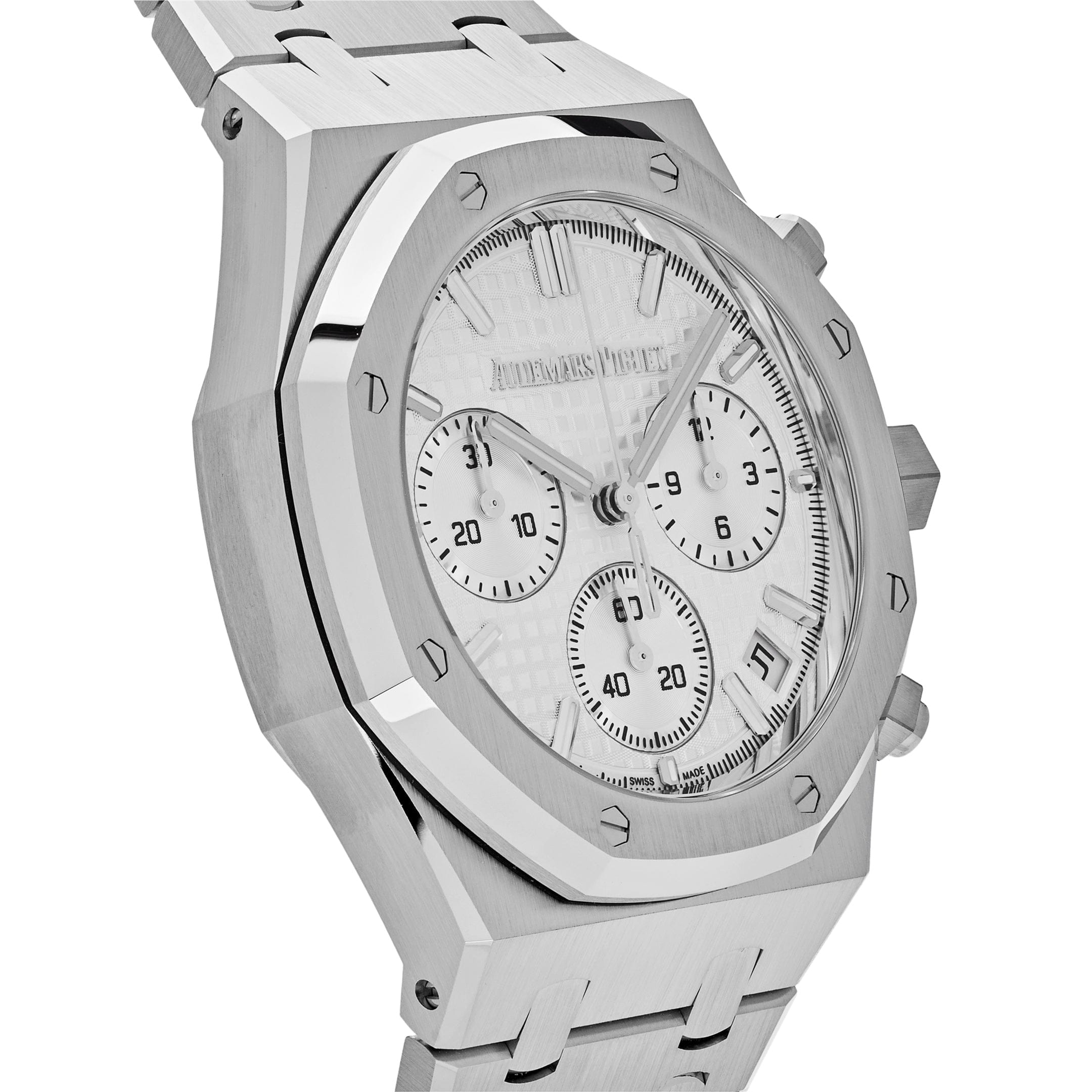 Luxury Watch Audemars Piguet Royal Oak Chronograph Steel White Dial 41mm 26240ST.OO.1320ST.07 Wrist Aficionado