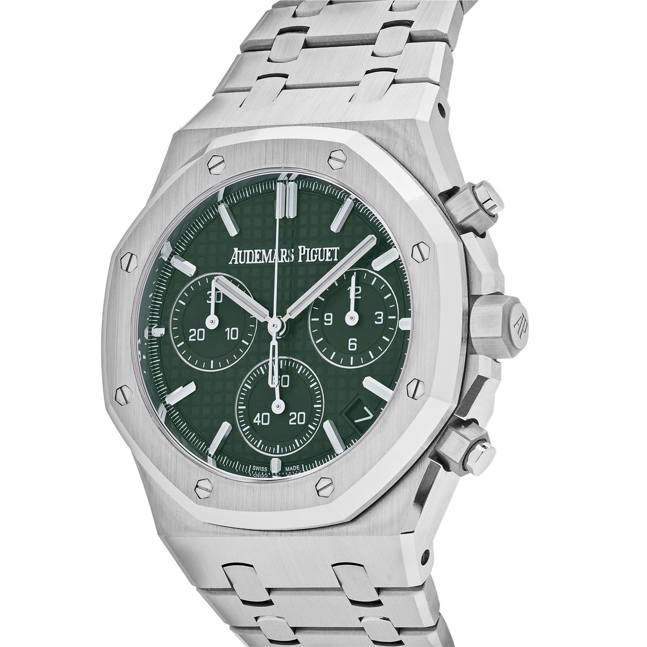 Luxury Watch Audemars Piguet Royal Oak Chronograph 41mm Steel Green Dial 26240ST.OO.1320ST.08 Wrist Aficionado