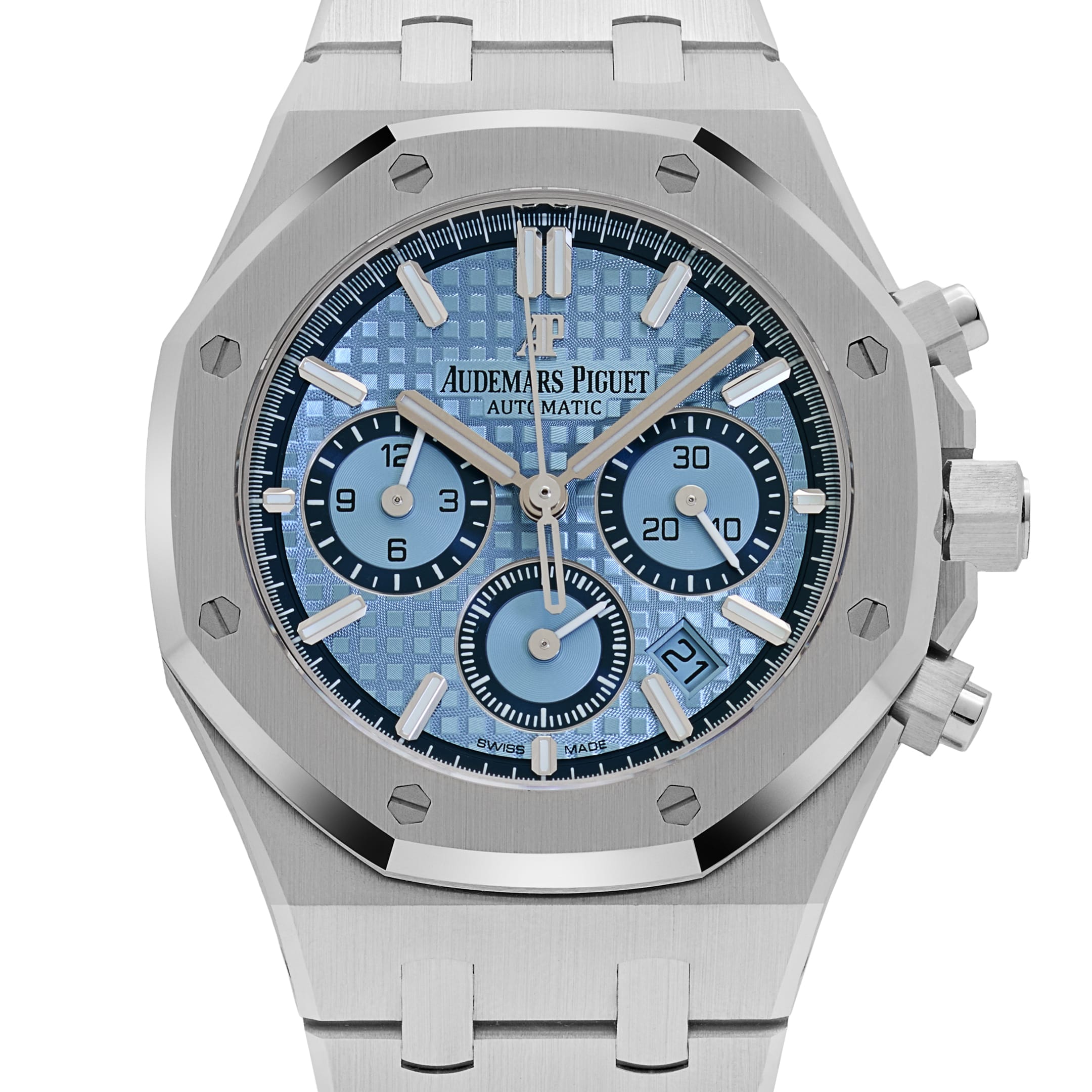 Audemars Piguet Royal Oak 26317BC.OO.1256BC.01 Selfwinding Chronograph White Gold Light Blue Dial Limited Edition of 100