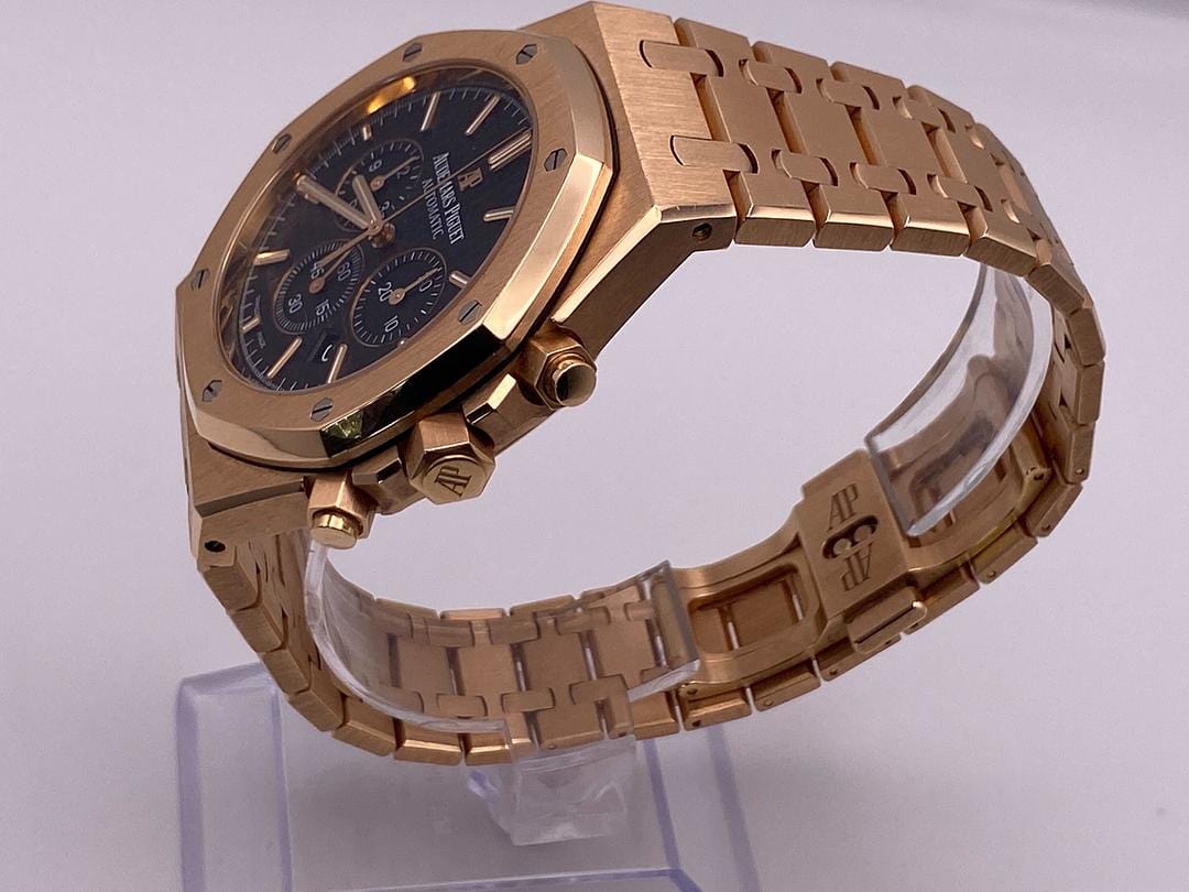 Luxury Watch Audemars Piguet Royal Oak Chronograph 41mm Rose Gold 26320OR.OO.1220OR.01 Wrist Aficionado