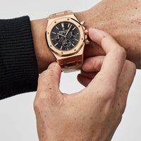 Thumbnail for Audemars Piguet Royal Oak 26320OR.OO.D002CR.01 Chronograph Rose Gold Black Dial (2015)