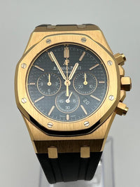 Thumbnail for Luxury Watch Audemars Piguet Royal Oak Chronograph Rose Gold Black Dial 26320OR.OO.D002CR.01 Wrist Aficionado