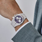 Audemars Piguet Royal Oak 26331BC.GG.1224BC.01 Chronograph Frosted White Gold Purple Dial