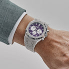 Audemars Piguet Royal Oak 26331BC.GG.1224BC.01 Chronograph Frosted White Gold Purple Dial