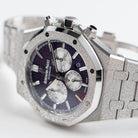 Audemars Piguet Royal Oak 26331BC.GG.1224BC.01 Chronograph Frosted White Gold Purple Dial