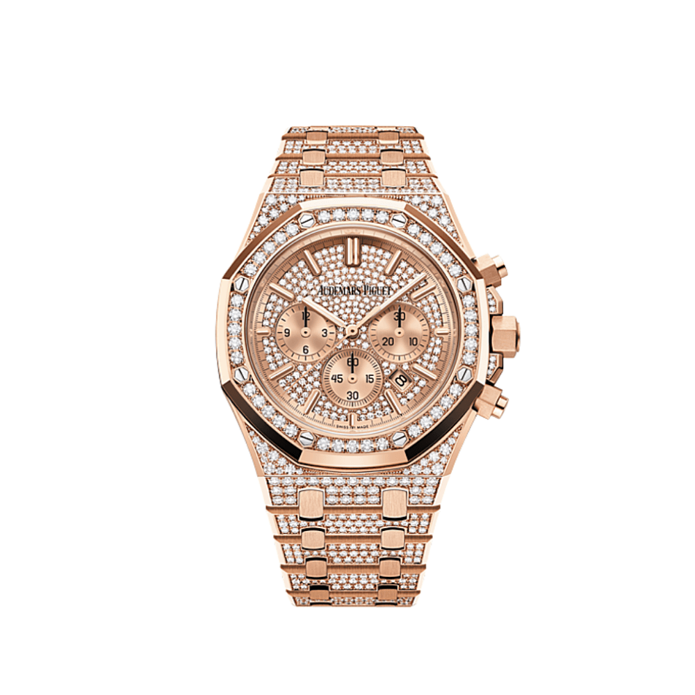 Ap royal oak rose gold clearance chronograph