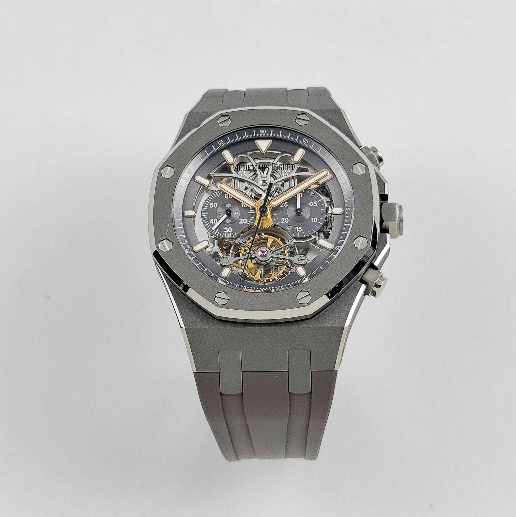 Audemars Piguet Royal Oak 26347TI.OO.D004CR.01 Tourbillon Chronograph Titanium Openworked Dial Boutique Only Edition