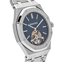 Thumbnail for Luxury Watch Audemars Piguet Royal Oak Tourbillon Extra-thin Steel Blue Dial 26510ST.OO.1220ST.01 Wrist Aficionado