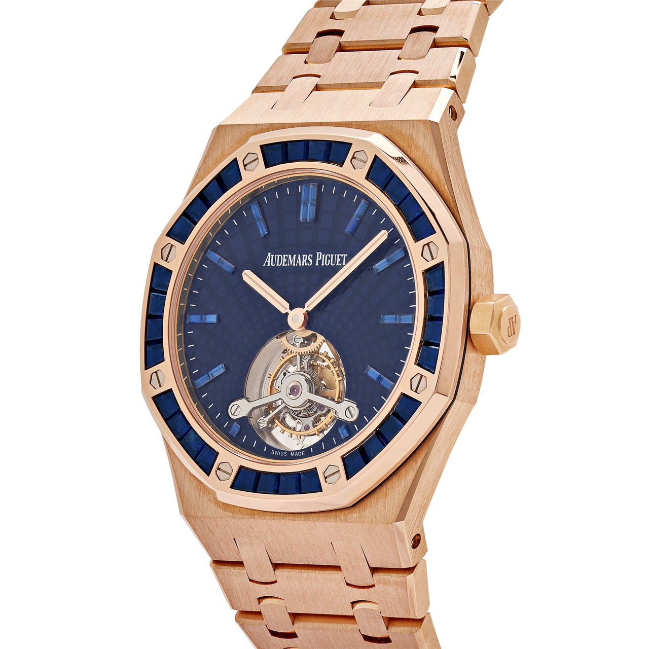 Audemars Piguet Royal Oak 26521OR.SS.1220OR.01 'Extra-Thin' Tourbillon Rose Gold Blue Sapphire