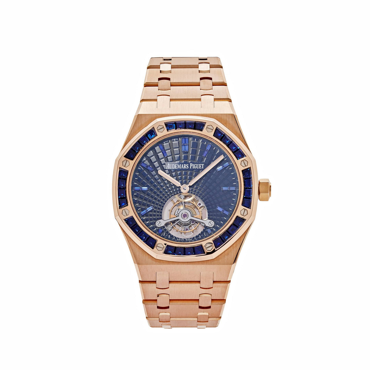 Audemars Piguet Royal Oak 26521OR.SS.1220OR.01 'Extra-Thin' Tourbillon Rose Gold Blue Sapphire