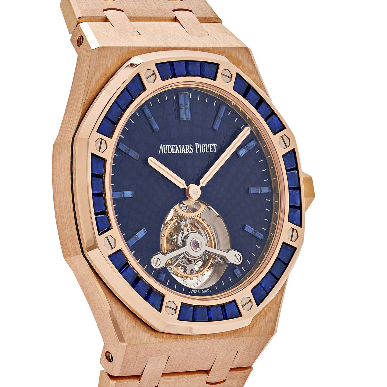 Audemars Piguet Royal Oak 26521OR.SS.1220OR.01 'Extra-Thin' Tourbillon Rose Gold Blue Sapphire