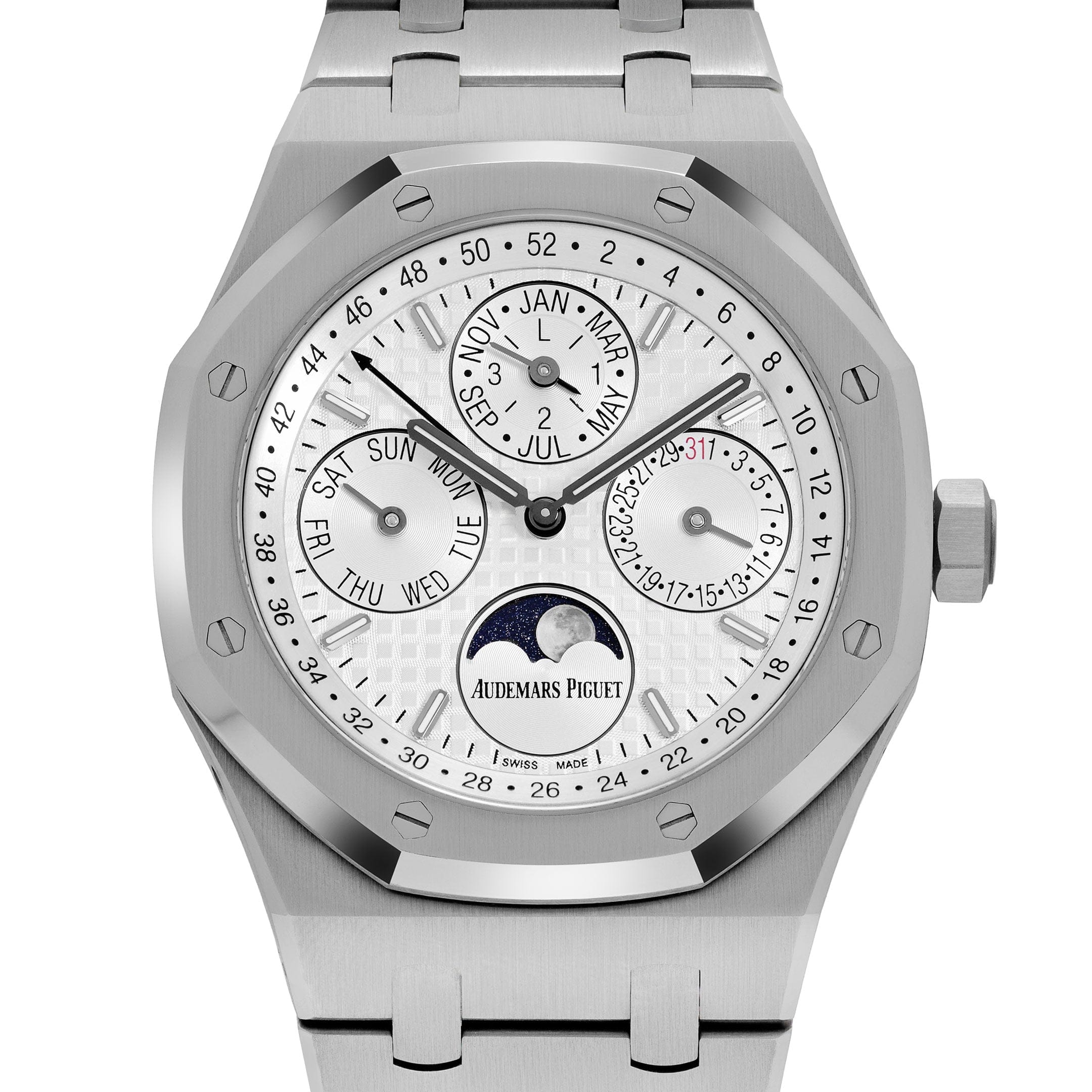 Audemars Piguet Royal Oak 26574ST.OO.1220ST.01 Perpetual Calendar Stainless Steel White Dial (2016)