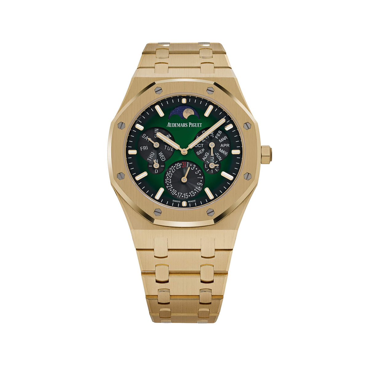Audemars Piguet Royal Oak 26586BA.OO.1240BA.98 Perpetual Calendar RD2 Ultra-Thin Yellow Gold Green Dial Limited Edition of 50