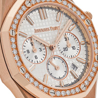 Thumbnail for Audemars Piguet Royal Oak Chronograph 38mm Rose Gold Silver Dial 26715OR.ZZ.1356OR.01 Wrist Aficionado