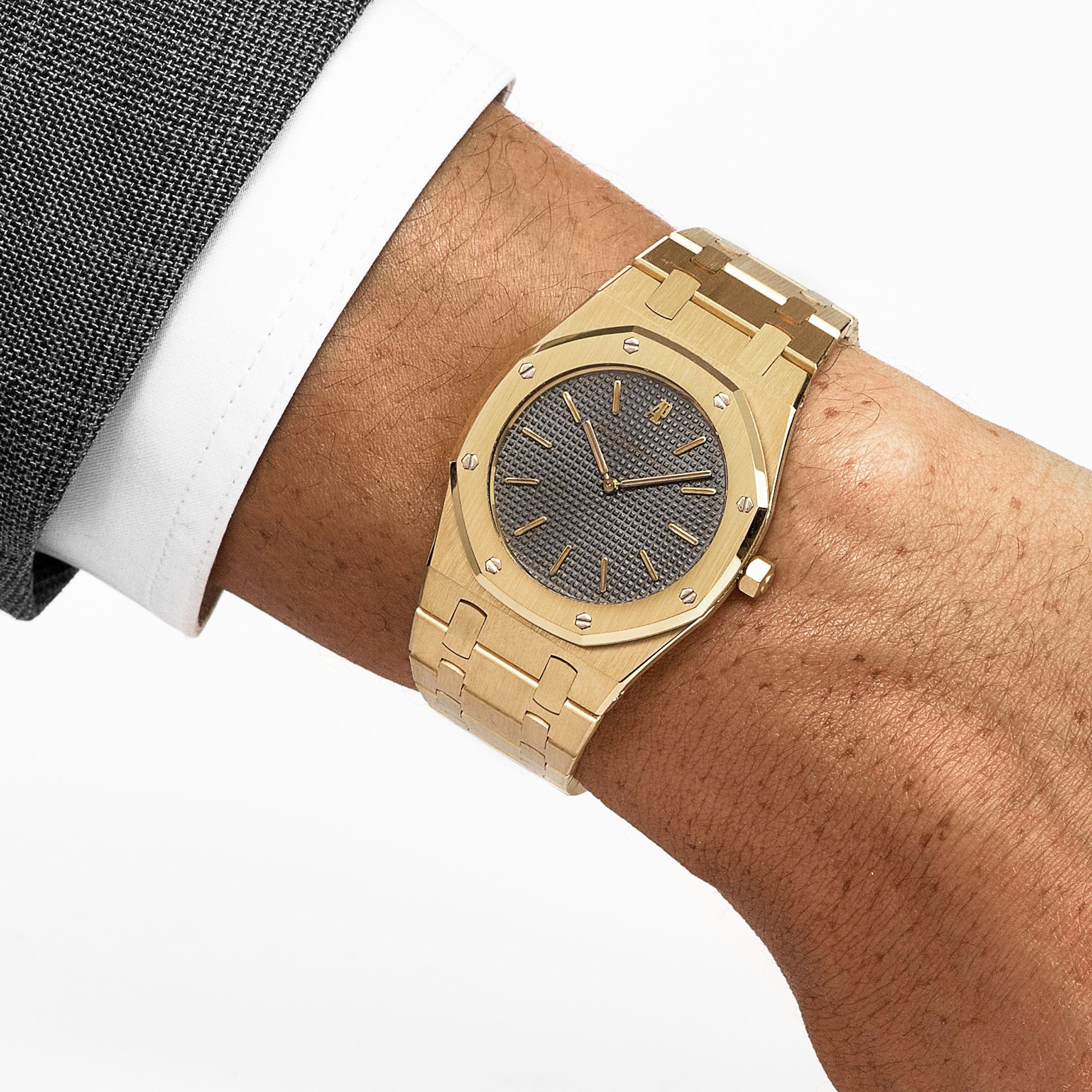 Audemars Piguet Royal Oak 56303BA 'Ladies' Yellow Gold Grey Dial Quartz