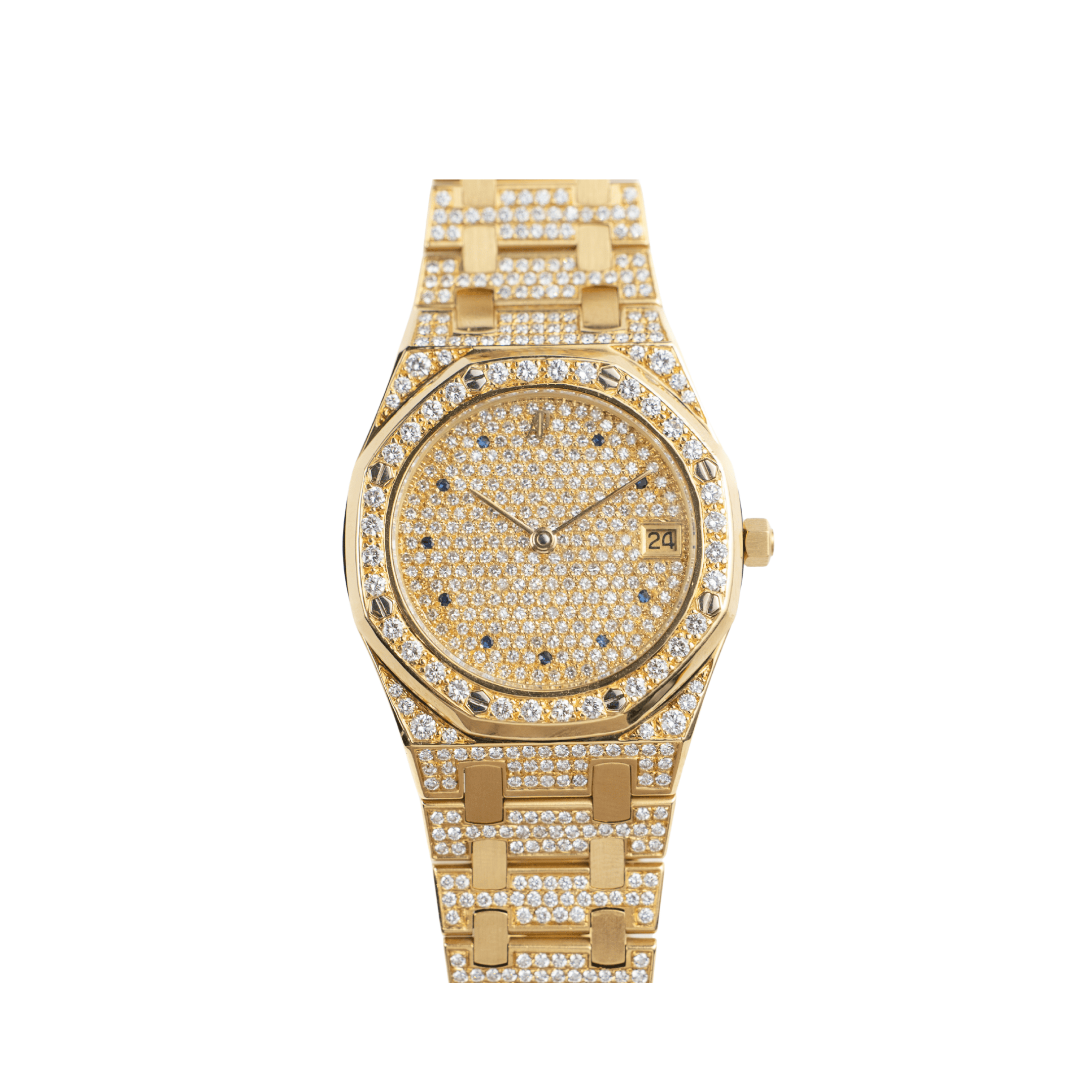Audemars Piguet Royal Oak 56530BA Vintage 'Ladies' Yellow Gold Diamond-Set Blue Sapphires Quartz