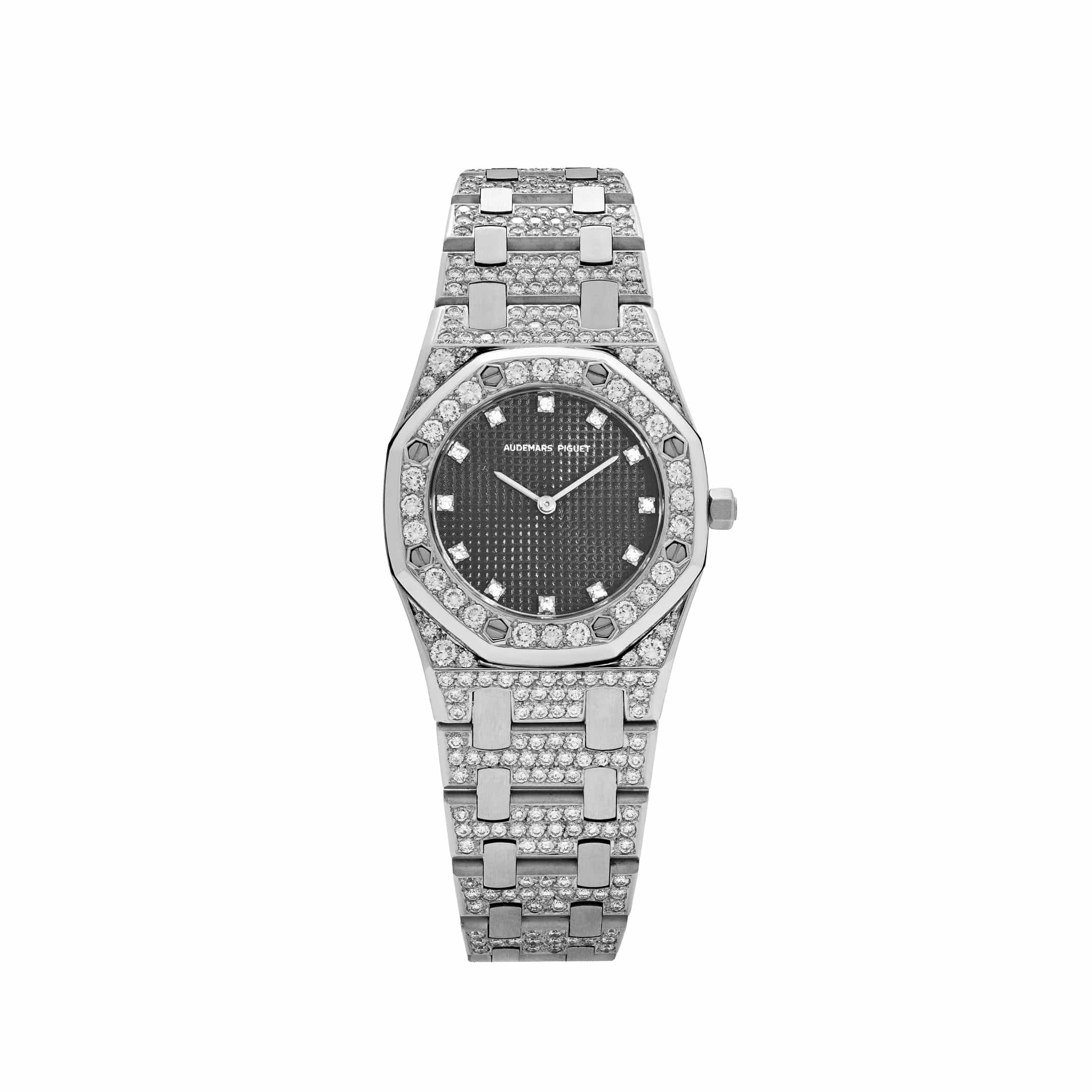 Audemars Piguet Royal Oak 6007BC 'Ladies' White Gold Black Diamond