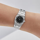 Audemars Piguet Royal Oak 66319BC.ZZ.0722BC.06 Vintage 'Ladies' White Gold Black Diamond Dial Diamond Bezel Quartz
