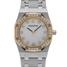 Audemars Piguet Royal Oak 66344SA.ZZ.0722ST.01.A Vintage 'Ladies' Yellow Gold Stainless Steel Mother of Pearl Dial Diamond-Set Quartz (1998)