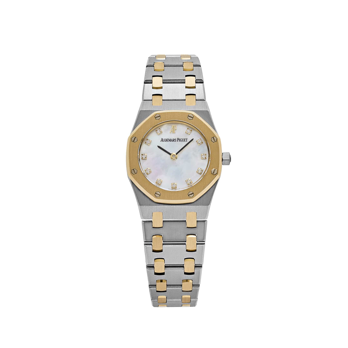 Audemars Piguet Royal Oak 66347SA Vintage 'Ladies' Stainless Steel Yellow Gold Mother of Pearl Diamond Dial Quartz (1997)
