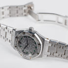 Audemars Piguet Royal Oak 67076BC.Z.1100BC.01 'Ladies' White Gold Diamond Emerald Dial Diamond Bezel Quartz
