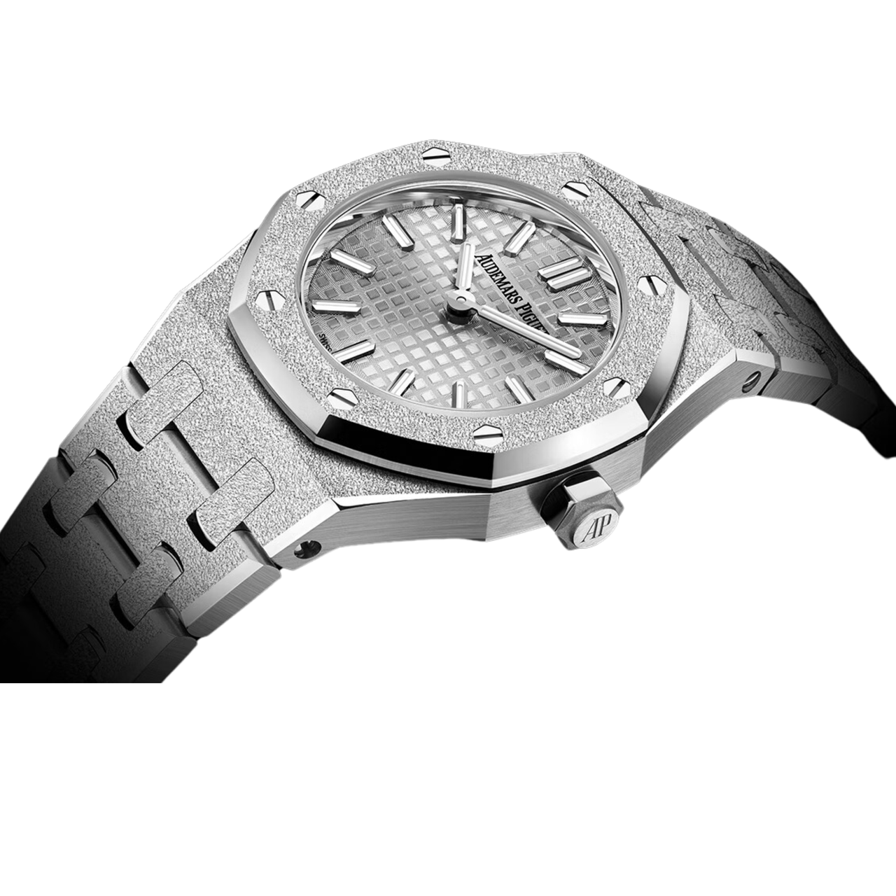 Audemars Piguet Royal Oak 67630BC.GG.1312BC.01 'Mini' Frosted White Gold Quartz (2024)