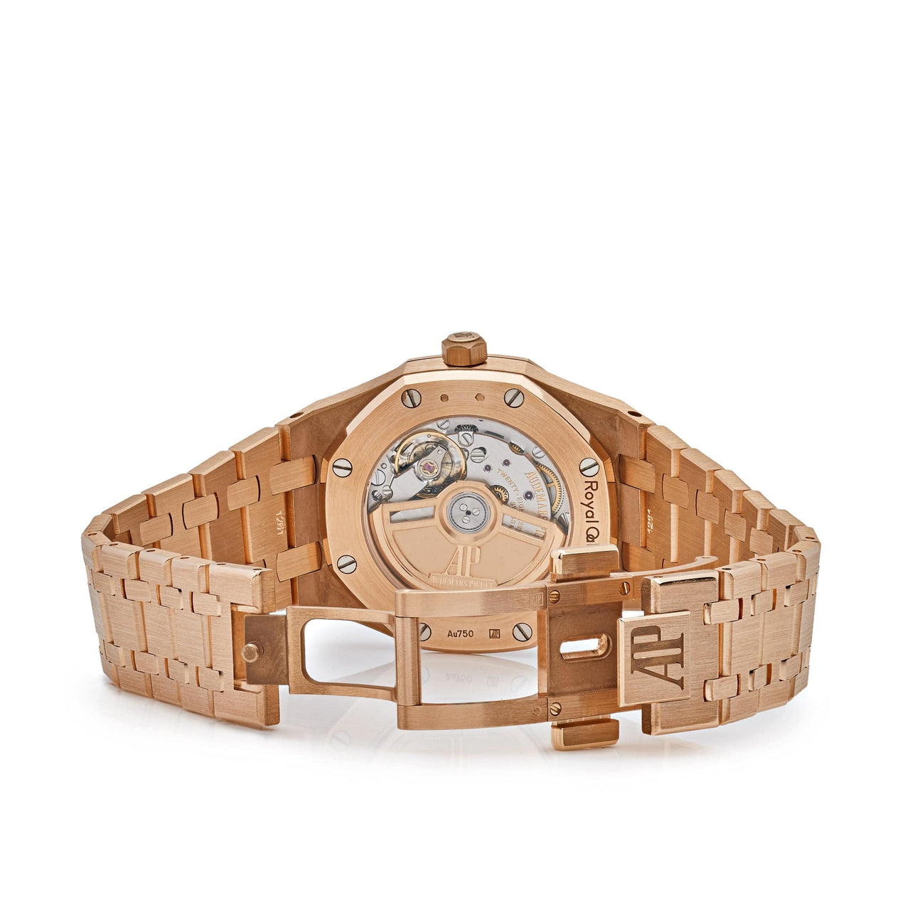 Luxury Watch Audemars Piguet Royal Oak Selfwinding 34mm Rose Gold White Dial Diamond Bezel 77351OR.ZZ.1261OR.01 Wrist Aficionado