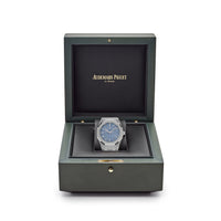 Thumbnail for Audemars Piguet Royal Oak 77353BC.GG.1263BC.01 Selfwinding Frosted White Gold Light Blue Dial