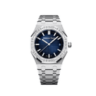 Audemars Piguet Royal Oak 77451BC.ZZ.1361BC.01 White Gold Smoked Blue Diamond Baguette Dial and Bezel (2024)