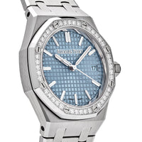 Thumbnail for Audemars Piguet Royal Oak 77451ST.ZZ.1361ST.01 Selfwinding '50th Anniversary' Stainless Steel Light Blue Dial Diamond Bezel